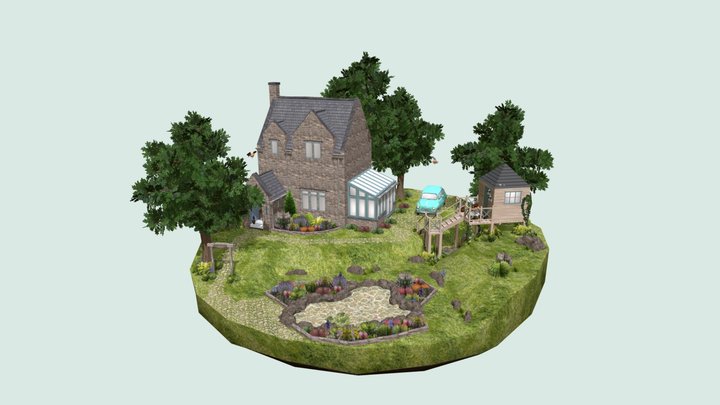 DAE Diorama - Grandma's House 3D Model