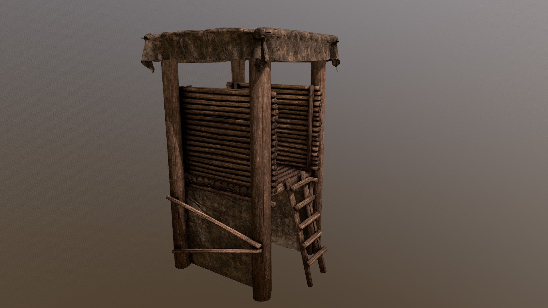 Watchtower bushcraft camp WIP - 3D model by Scott Rafferty ...