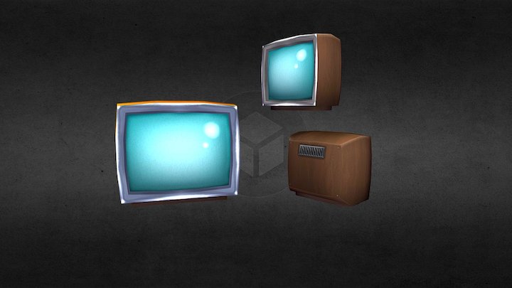 Old-School Television 3D Model