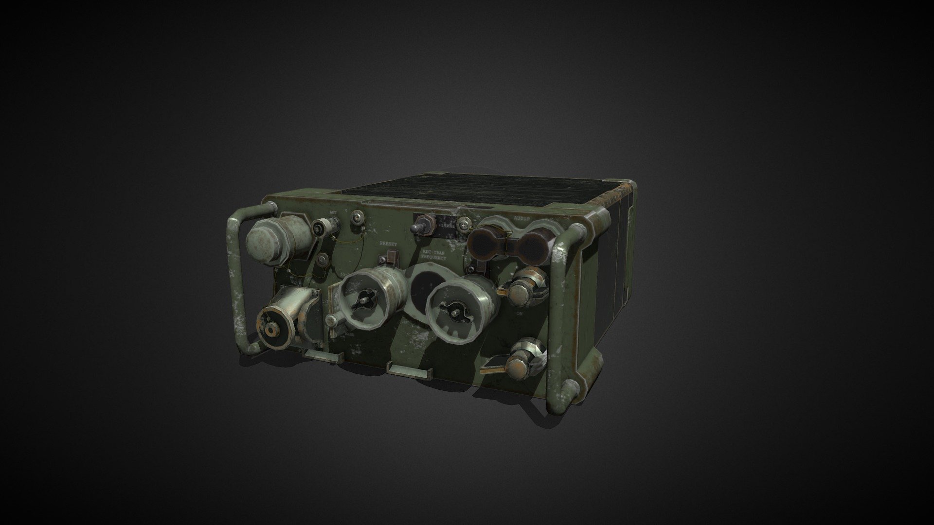Military Radio Low Polygon for game Asset