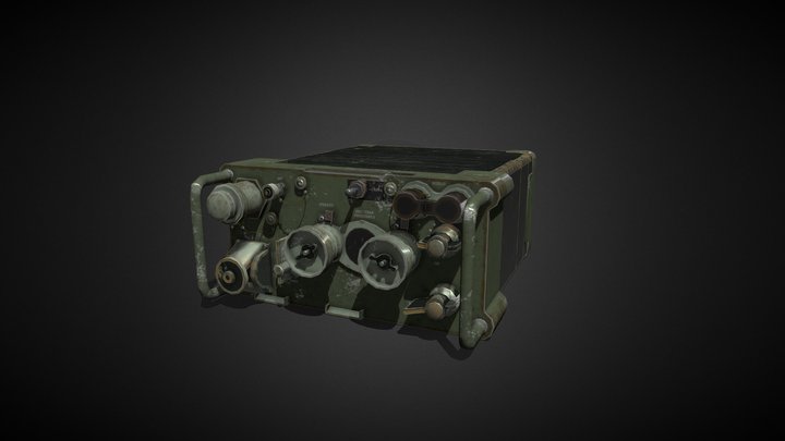 Military Radio Low Polygon for game Asset 3D Model