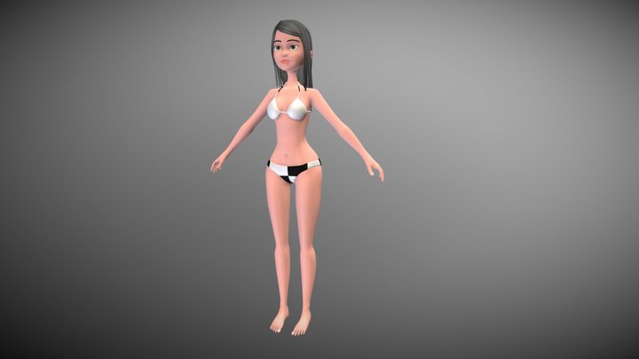 Stylized Girl 3D Model