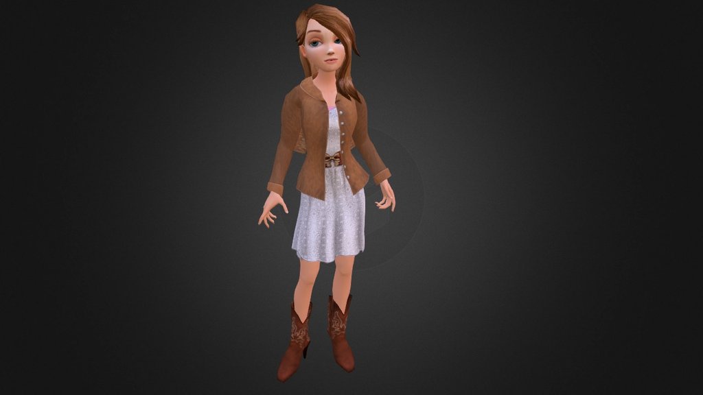 Zoha Cowgirl Model Animation 3d Model By Nuttyapps Tk F52172b