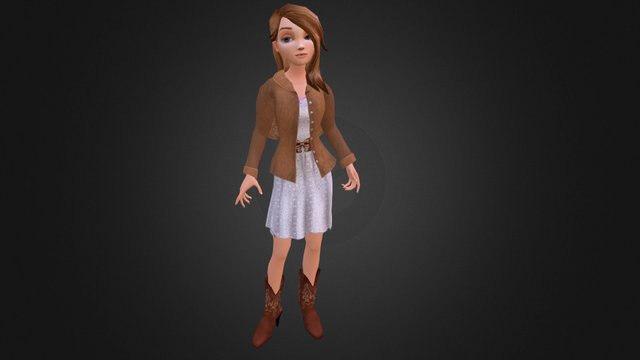 Zoha Cowgirl Model Animation 3D Model