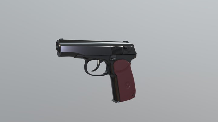 PM (Makarov pistol) 3D Model