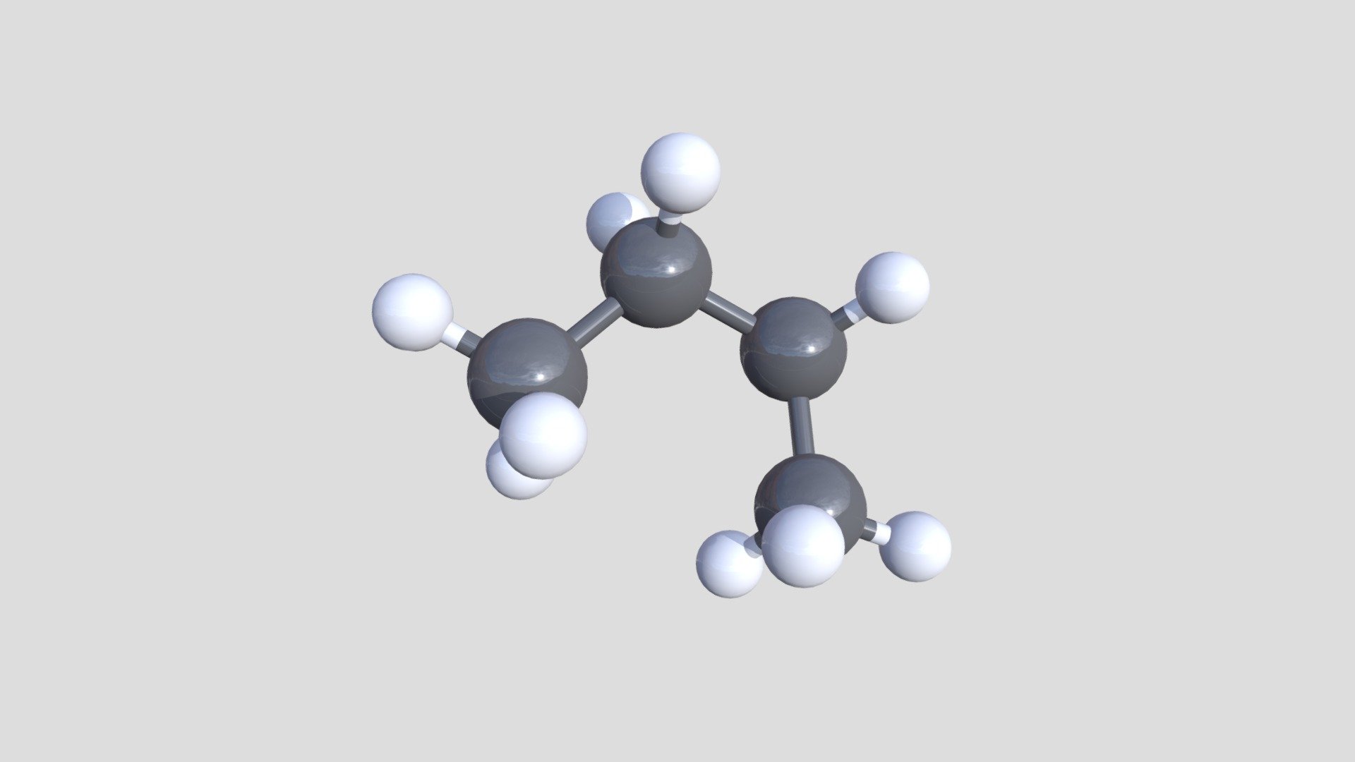 Butane Eclipsed Conformation Download Free 3D model by MedChemProf