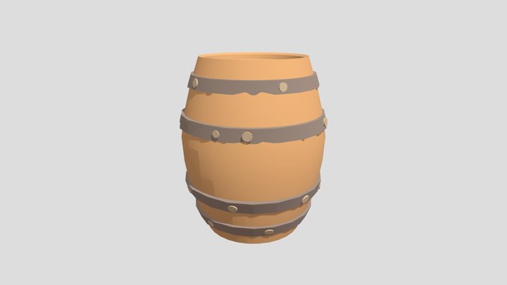 3D Barrel Modeling for Games 3D Model