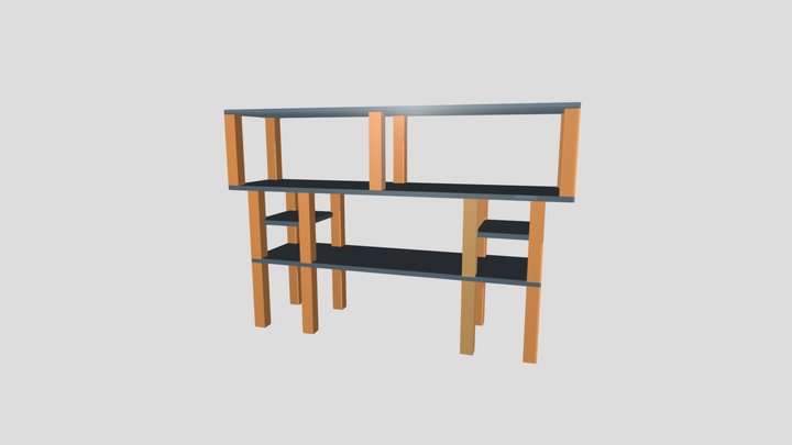 Стойка с полками 3D Model