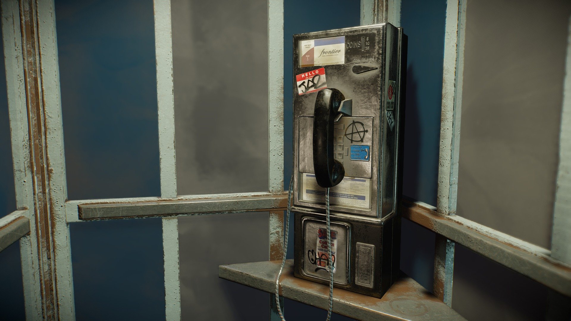 Phone booth Download Free 3D model by YJ_ (YJ
