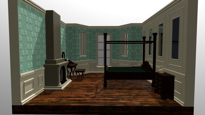 Bedroom Diorama 3D Model