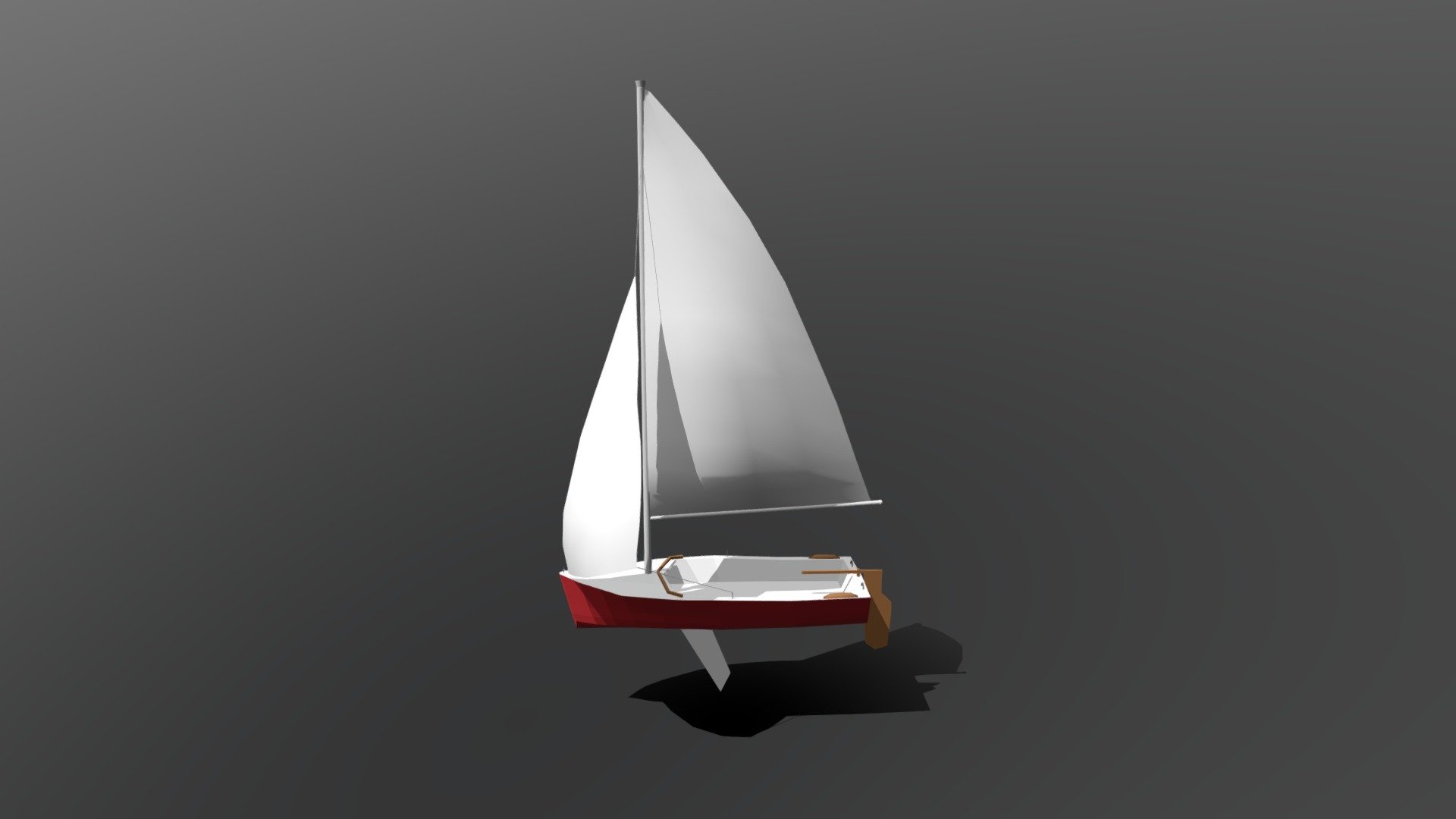 Low Poly Cartoon Javelin Dinghy Sailboat - Buy Royalty Free 3D model by ...