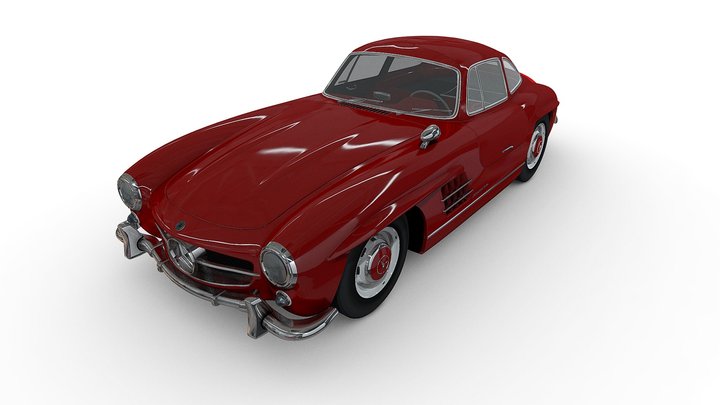 1954 - Mercedes Benz 300 SL Gulwing W198 3D Model