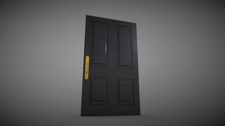 Standard House Door 3D Model