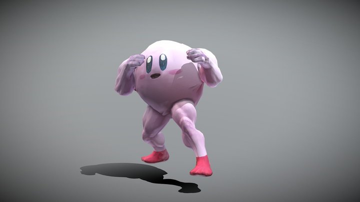 Buff Kirby - Boxing (Mixamo) 3D Model