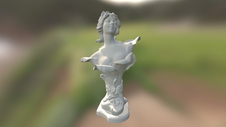 3D scan of antique bronze bust 3D Model
