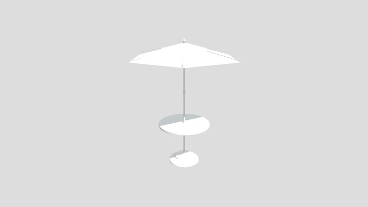 Restaurant Table And Umbrella – Modello 3D gratuito STL