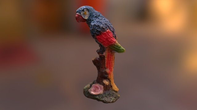 Blue Parrot 3D Model