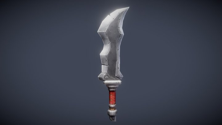 Hand-painted sword 3D Model