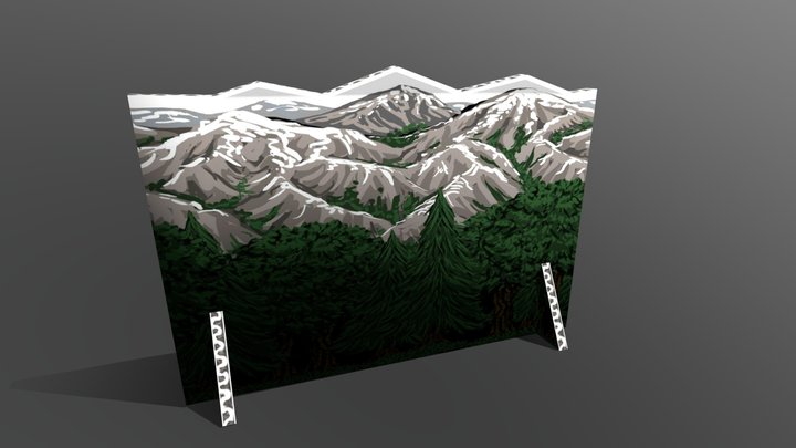 Mountain Backdrop 2 3D Model