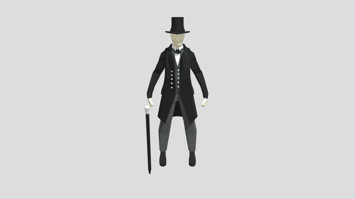 Gentleman – Stylized Low Poly Fantasy Character 3D Model