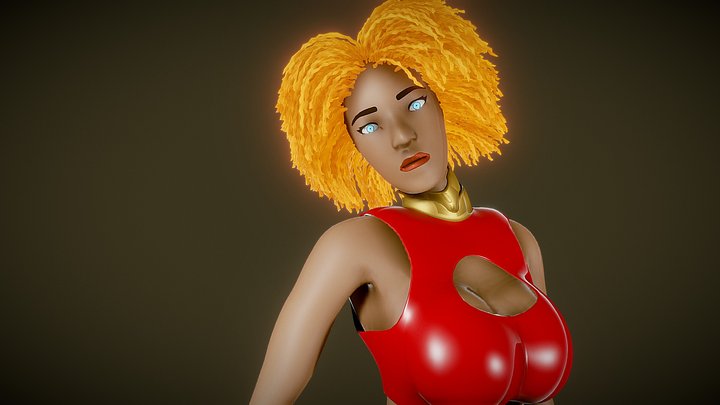 Girl superheroin version v1.1 3D Model