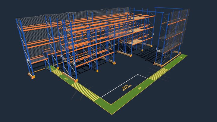 Nomenclature rayonnages by  Stock-Options 3D Model