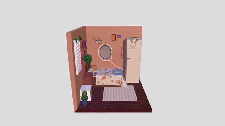 Isometric Room 3D Model