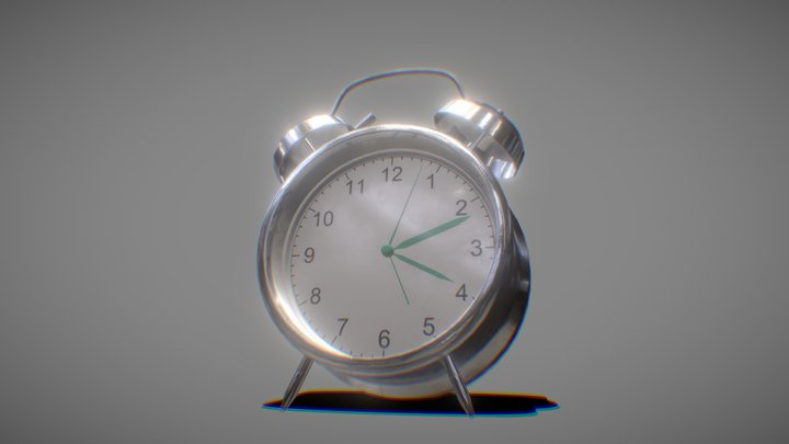 Alarm Clock. Retro. 3D Model