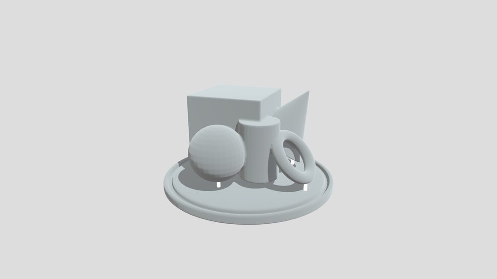 Primitives Sculpture Cube Sphere Cylinder Cone