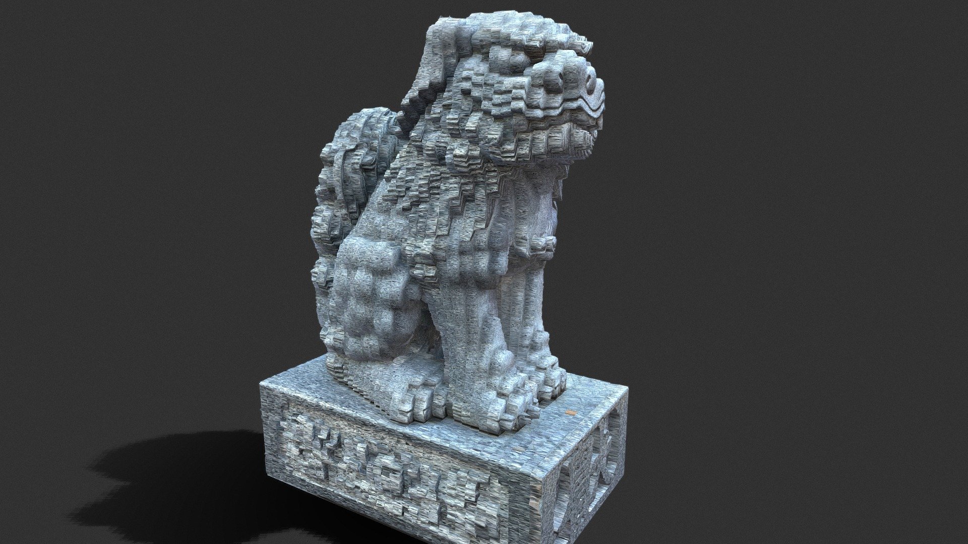 Sliced komainu (guardian dogs):鹿島御児神社の狛犬