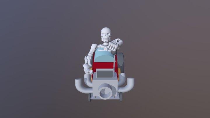 Hot Rod Skeleton 3D Model