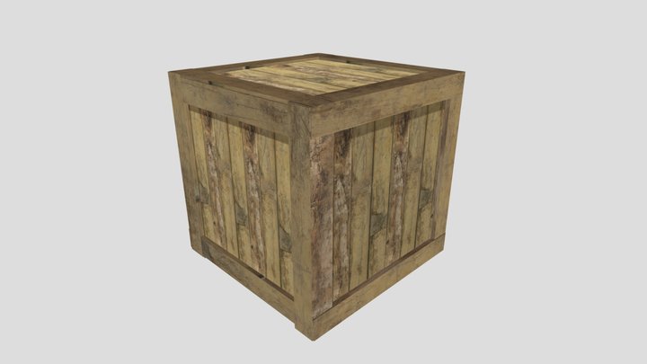 Wooden Box (FBX) 1K 3MB 3D Model