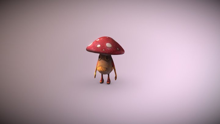 Champignon : une Créature fantaisie Terrifiante 3D Model