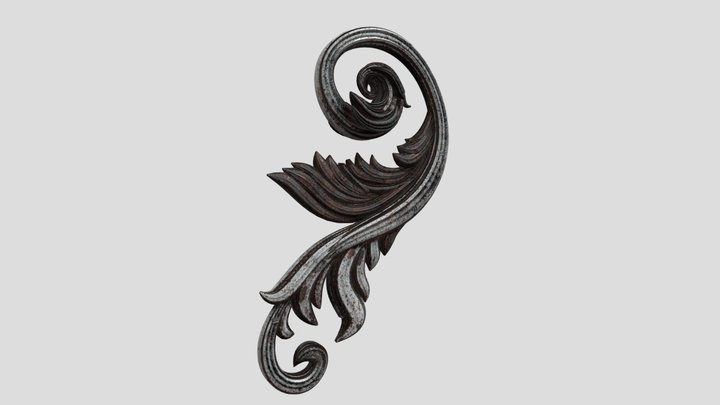 Ornament, Half-Shaped Heart 3D Model