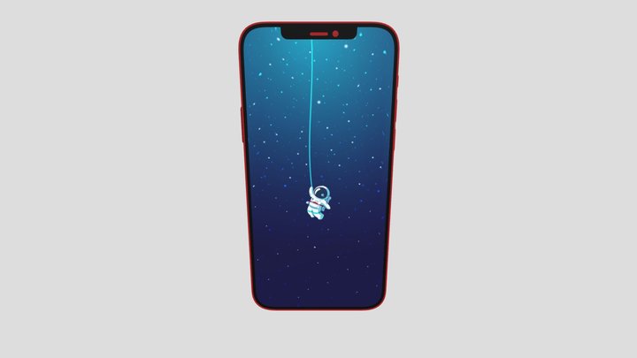 Dummy reversed iPhone 13 Red 3D Model