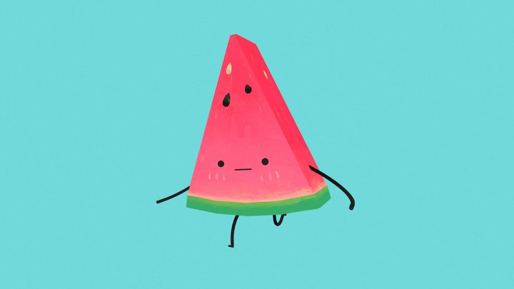 Mr. Watermelon 3D Model