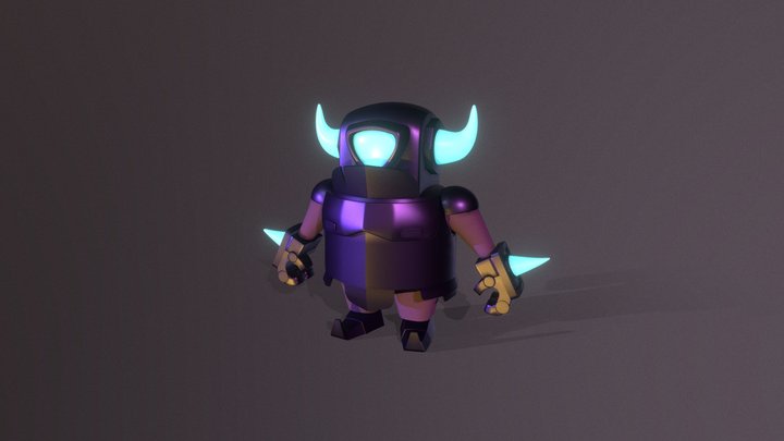 Fan art render Mini PEKKA from Clash Royale. 3D Model