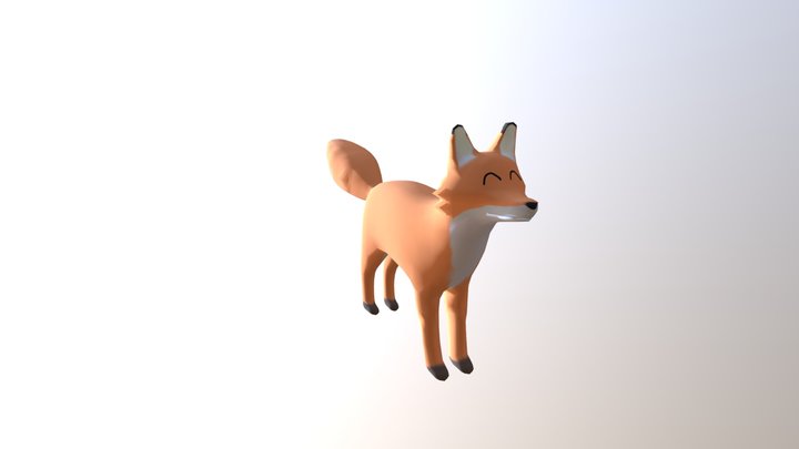 Fluffy Fox 3D Model