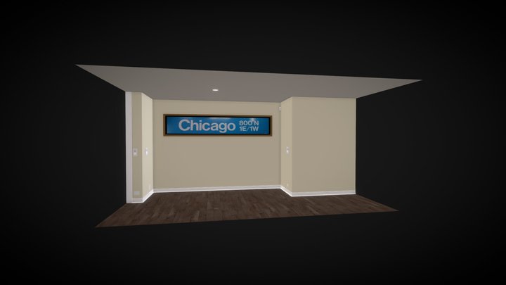 Chicago Sign in resident space. 3D Model