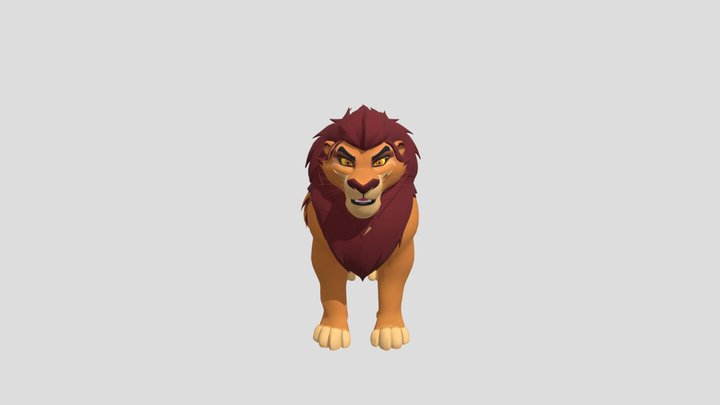 Stylized+lion+3d+model