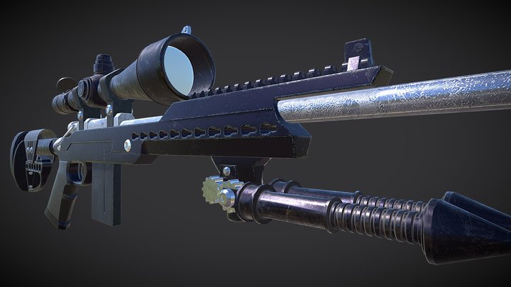 Sniper  High poly 3D Model