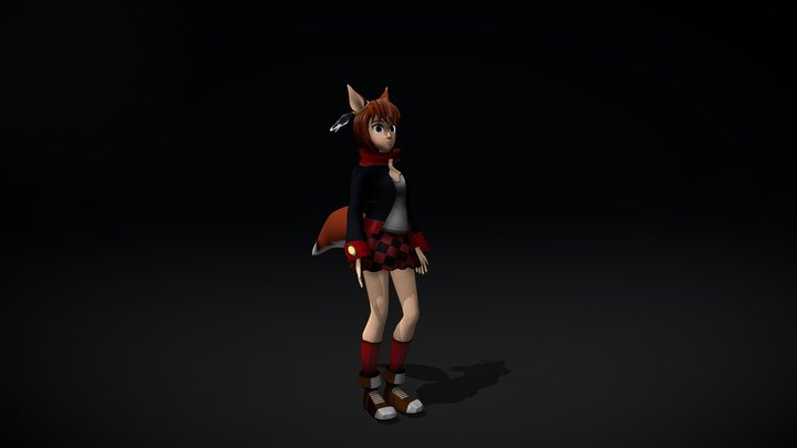 Chica Zorro (FOX GIRL) 3D Model