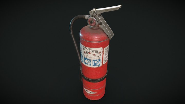 Fire Extinguisher 3D Model