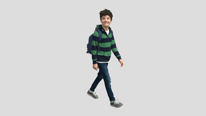 Walking to School – Kostenloses 3D-Modell STL