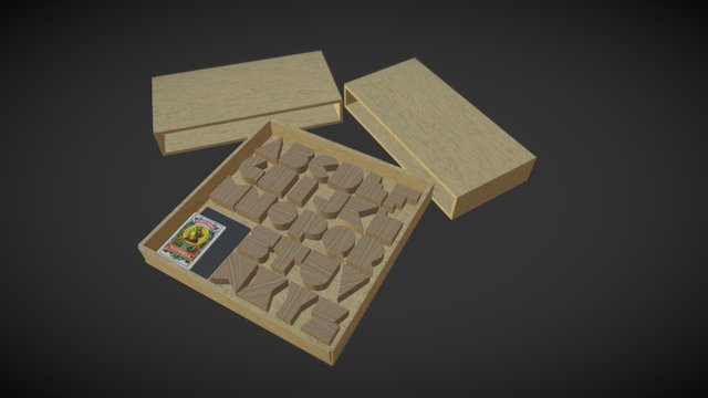 Game's wooden box 3D Model