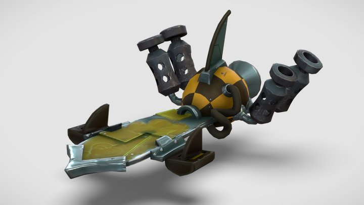 Swamp Hoverboard 3D Model