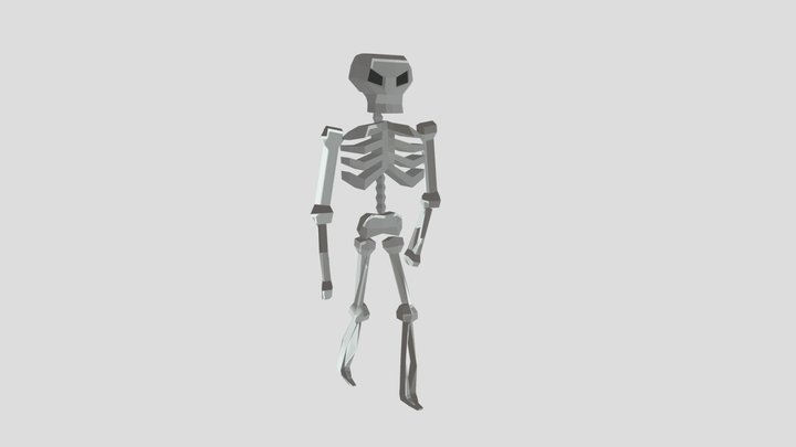 Low poly Skeleton Rig 3D Model