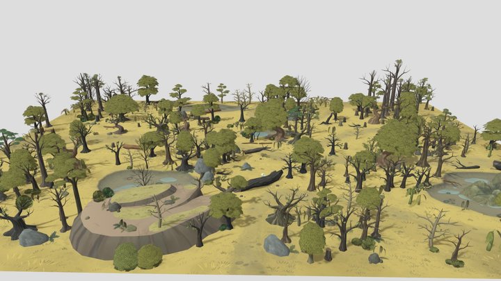 Dry forest_fix test 3D Model