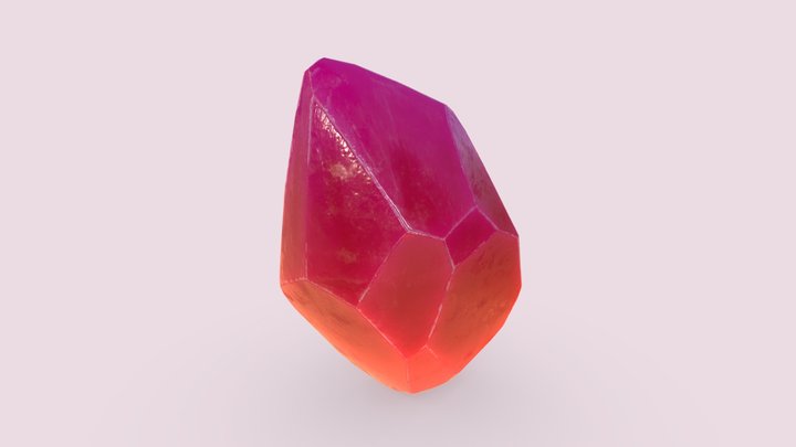 Stylized Gem 3D Model