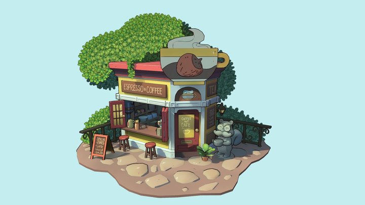 Coffee Nut Cafe 3D Model